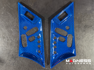 Jaguar F-TYPE Interior Trim - Carbon Fiber - Seat Adjustment Control Cover Trim Kit - Blue - Pre 2018